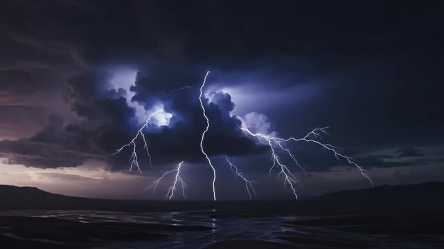 Lightning Flash Animation Natural Electric Storm Power Energy