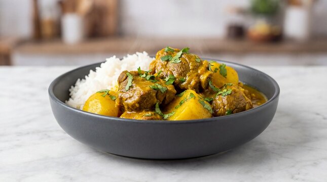 Gourmet Colombo de Cabri - Traditional Guadeloupean Goat Curry Hero Shot