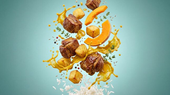 High-Speed Exploded View of Guadeloupean Colombo de Cabri Curry
