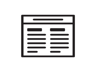 Fototapeta premium Minimalist document icon with text lines