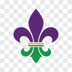 Mardi Gras Fleur-de-Lis Silhouette Bold Minimalist Festival