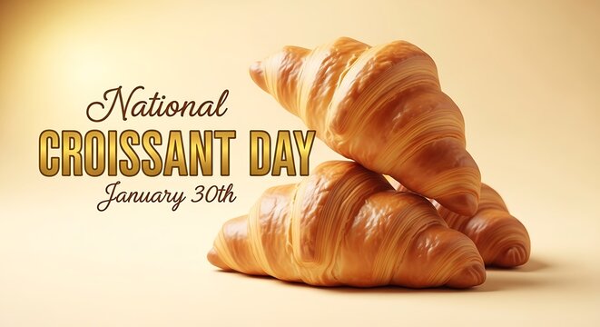 Celebrate national croissant day on january thirtieth with these perfectly golden flaky french pastries stacked artfully for a delicious morning treat