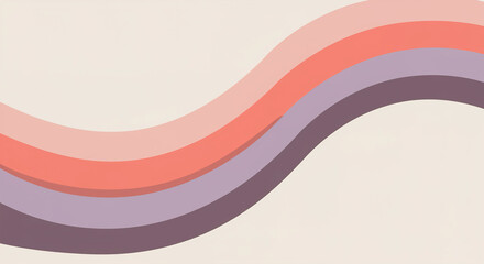 Abstract Wavy Colorful Background with Soft Pastel Shades of Pink, Orange, Purple, and Lavender for Modern Minimalist Digital Designs, Presentations, and Branding Materials