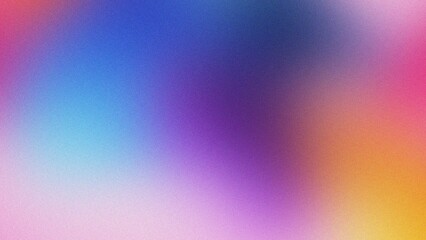 Fototapeta premium Abstract grain texture with gradient of light blue, purple, pink, orange, and white, modern colorful art wallpaper design