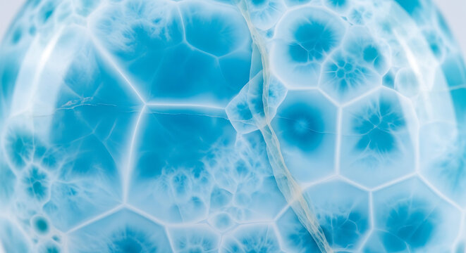 Mesmerizing Larimar Stone Surface with Intricate Blue Patterns and Natural Crystal Texture