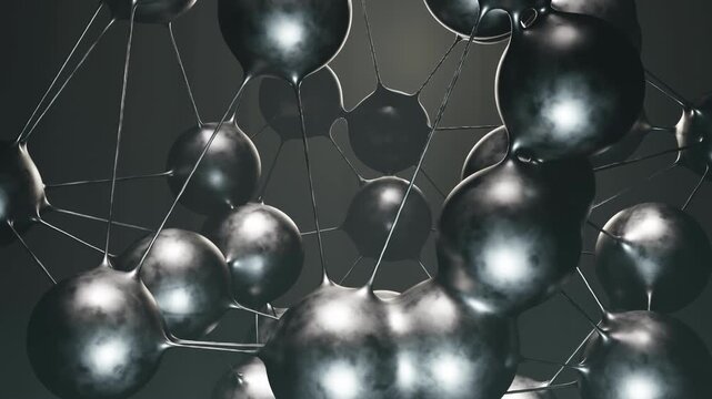 Organic Liquid Metal effact. Abstract seamless looped animation background