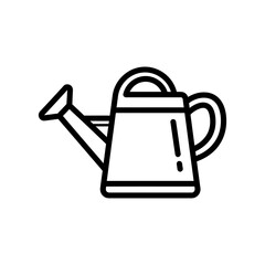 Obraz premium Simple line art illustration of a watering can, perfect for gardening and plant care