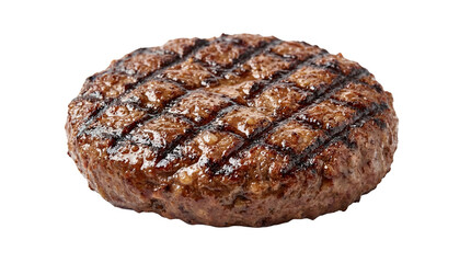 Grilled Beef Burger Patty Product Shot isolated PNG with Transparent Background