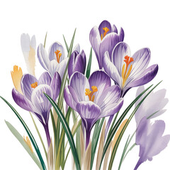 watercolor crocuses