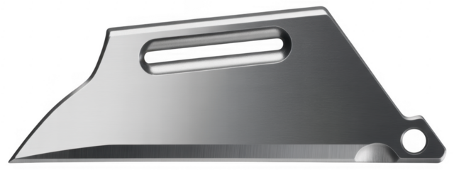 Metal scraper with handle and hole tool isolated on a transparent background