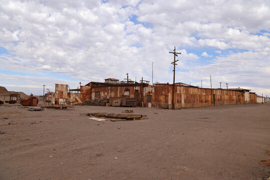 View of the ruins of the Santiago Humberstone and Santa Laura saltpetre factories, Chile