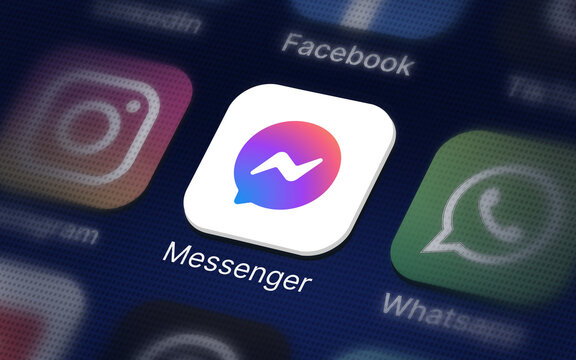 Messenger Company logo on the smartphone