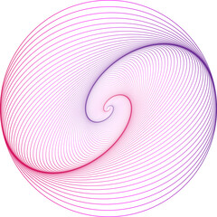 Pink purple gradient spiral line abstract vortex