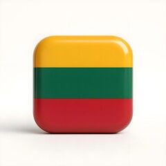 Fototapeta premium lithuania flag button