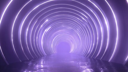 Fototapeta premium Abstract tunnel with neon lighting