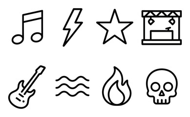 Minimalist Rock Icons