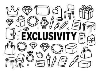 Exclusivity Icons Doodle