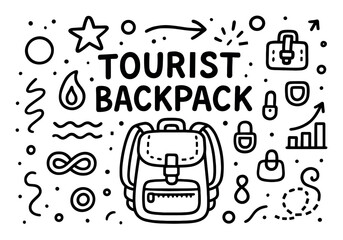 Backpack Doodle Icons