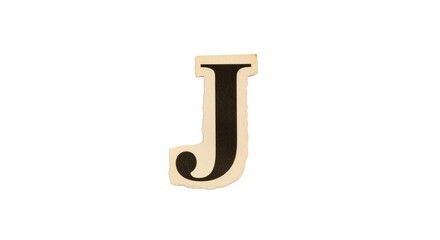 Letter J Magazine Cutout Alphabet – Real Paper Typography for Stop Motion and Editorial Design | High Definition | PNG image with transparent background