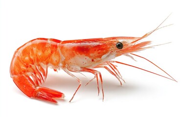 Delectable Shrimp Delight: A vibrant shrimp, showcasing its exquisite details. Perfect for culinary and seafood concepts.