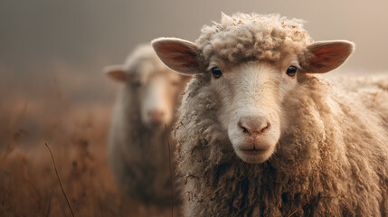 Obraz premium Sheep in a Field