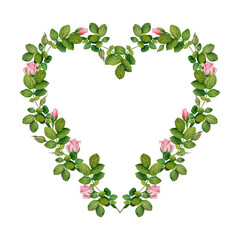 Romantic Valentine Wreath with Pink Flowers