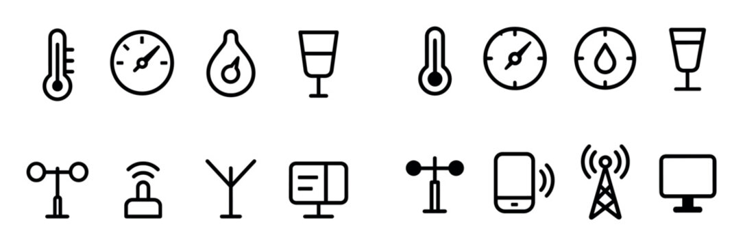 Minimalist Weather Station Icons