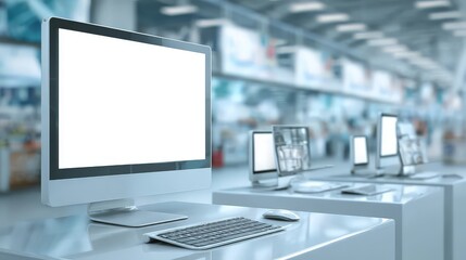 Fototapeta premium Remote Work Marketing: Illustrating articles about hybrid work models, digital nomadism, or modern office ergonomics.