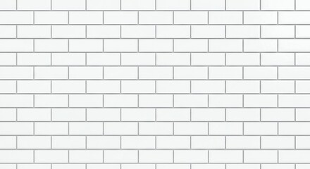 Fototapeta premium Seamless pattern of white brick wall