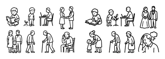 Human Life Cycle Icons