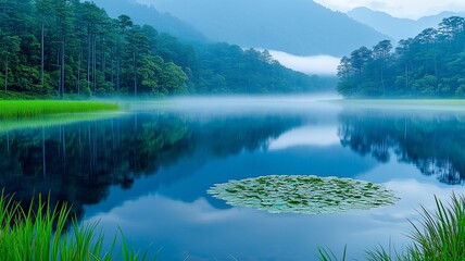 Landscape Peaceful Nature Mountains Lake Scenery