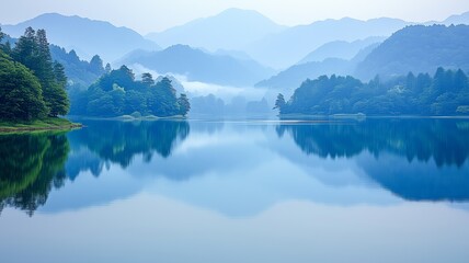 Landscape Peaceful Nature Mountains Lake Scenery