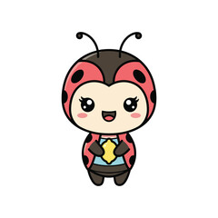 Cute Ladybug Character Illustration © DesignerHannan