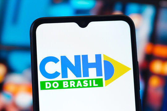 In this photo illustration, the CNH do Brasil logo is seen displayed on a smartphone screen.
