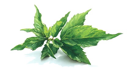 Obraz premium High detail botinacal illustration isolated on the white background 