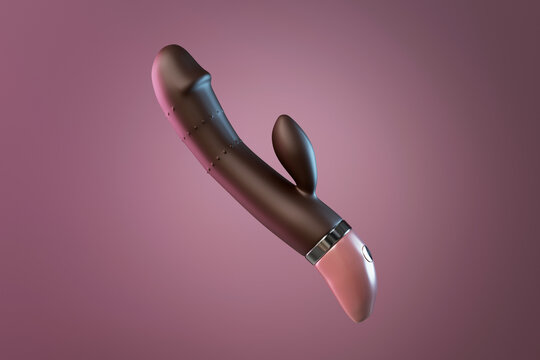 Modern Rabbit Vibrator Isolated on Pink Background
