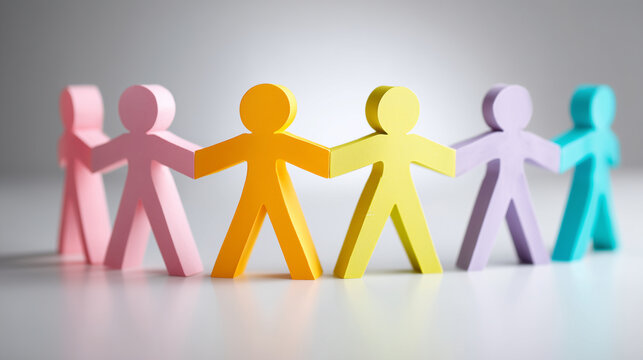 Assimilation or integration concept visualization, cultural adaptation, social incorporation, community blending, inclusive society, with copy space