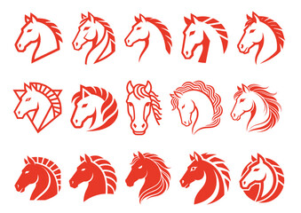 Minimalist horse head logo creative vector graphic simple clean design resource for modern branding and creative projects