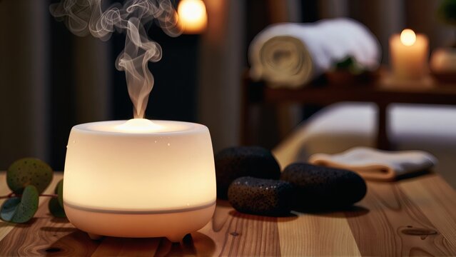 Aromatherapy Diffuser Mist White Ceramic