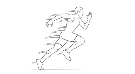 Fototapeta premium running man vector illustration capturing speed and dynamic motion for sports branding fitness marketing and competitive concepts