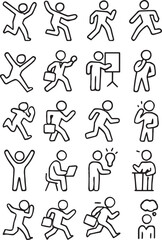 Fototapeta premium Line Art 20+ Simple And Circular Business Shapes Vector Set With Transparent Background 