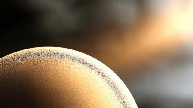 Abstract Celestial Body: An intriguing macro shot features a luminous, orb-like form, possibly a planet or celestial body, set against a smoky backdrop.