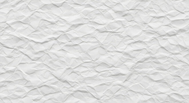 Crumpled White Paper Texture.