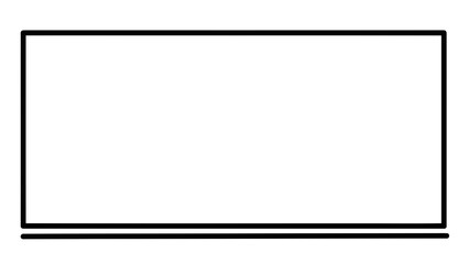 Obraz premium Simple black rectangle frame on white background