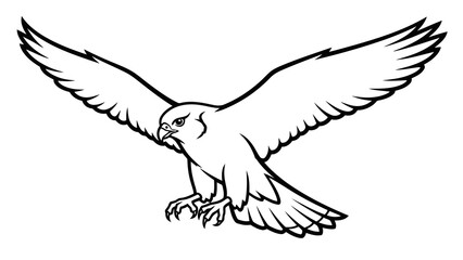 Obraz premium Eagle in flight with outstretched wings