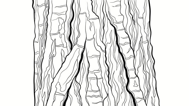 Detailed illustration of tree trunk bark texture