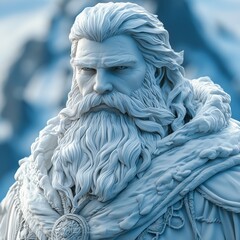 Statue of a man with a beard