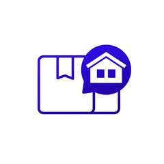 Fototapeta premium home delivery icon with a parcel