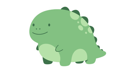 Friendly Dinosaur: A whimsical illustration of a smiling dinosaur. Perfect for adding a touch of prehistoric charm.