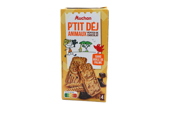 Boite de g&acirc;teaux petit dej d' Auchan